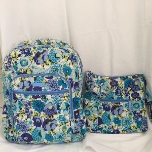Vera Bradley Crossbody & Campus Backpack Bundle